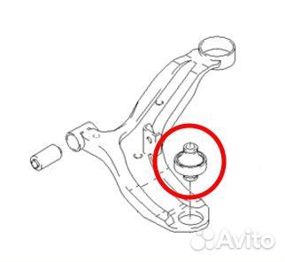 Сайлентблок переднего рычага задний Гетц CTR