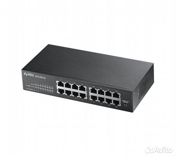 Коммутатор Zyxel GS1100-16-EU0103F неуправляемый