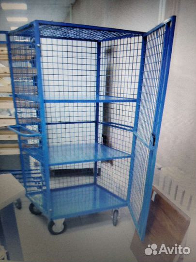 Тележка сетчатая с замком