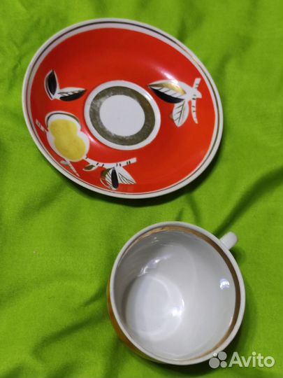 Чайная пара от сервиза яблоко Полонне СССР