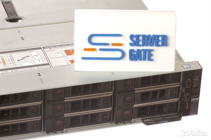 Сервер Dell R740xd 12LFF 2x6230R 512GB