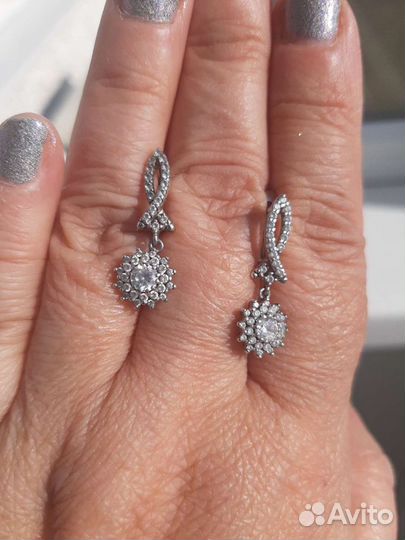Серьги серебро