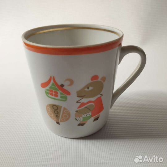 Кружка детская. Фарфор. сфз. Винтаж