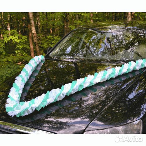Ленты на капот свадебной машины, несколько штук