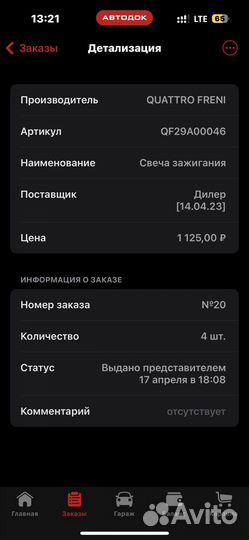 Свечи зажигания