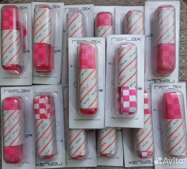 Шнурки широкие однотонные, цветные. Рефлекс