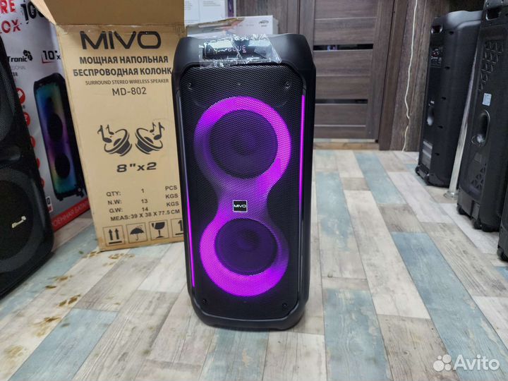 Колонка портативная mivo MD-802 2 микрофона 110W