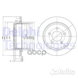 Диск тормозной BG3073 Delphi