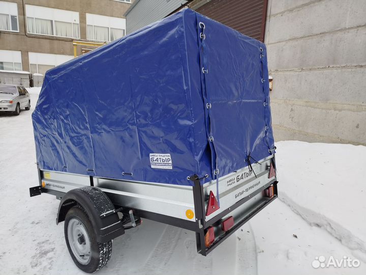 Прицеп легковой 2,4м Батыр с тентом 1,5м от пола