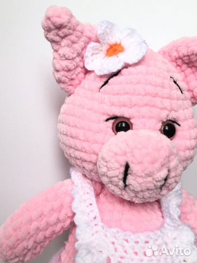 Хрюша вязаная плюшевая подарок