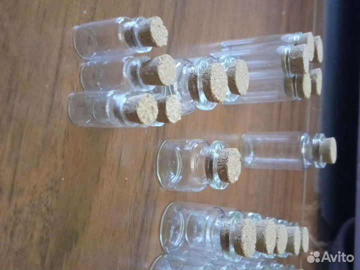 Стеклянные бутылочки с пробкой для хм