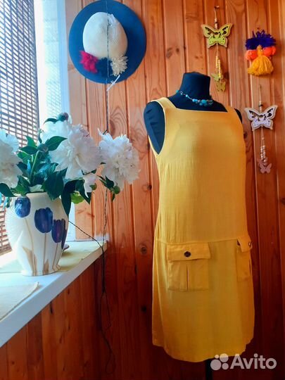 Новое платье Dorothy Perkins вискоза+лен раз.46