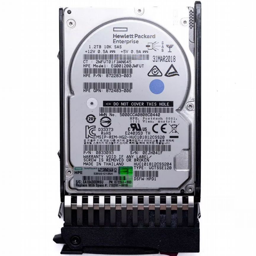 [EG001200JWFUT] Жесткий Диск Hp 1,2tb Sas 2,5" Hdd Eg001200jwfut