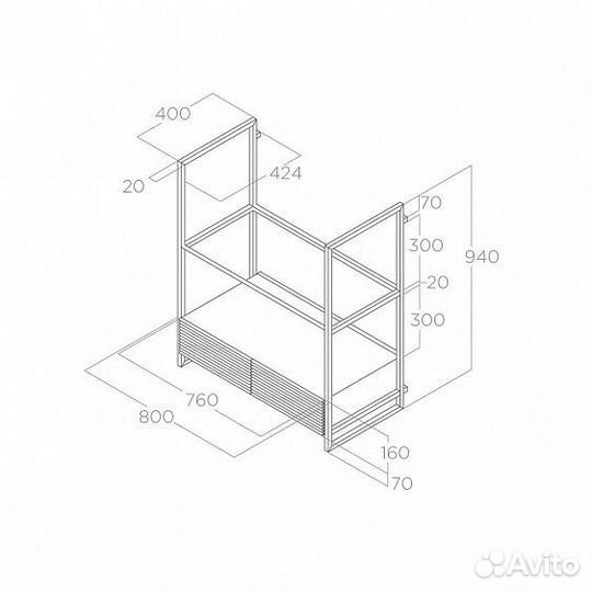 Вытяжка elica open suite BL MAT/F/80 (PRF0166703)