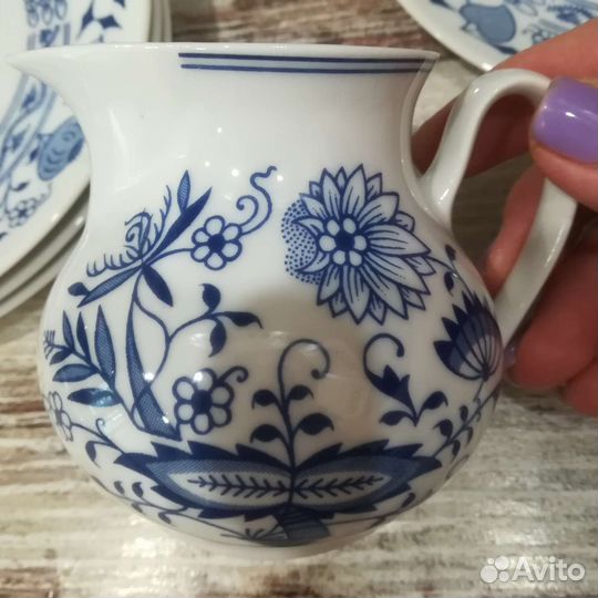 Сервиз чайный Синий лук,Чехословакия,Богемия