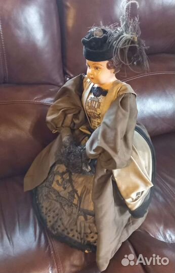 Антикварная кукла чайница целлулоид СССР