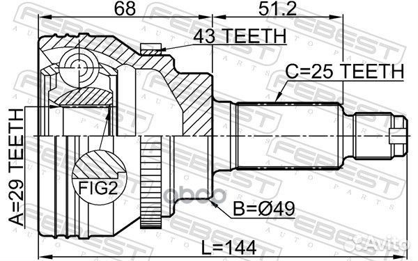 ШРУС наружный suzuki ignis RG413/RG415/RM413/RM