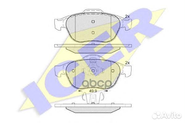 Колодки передние renault Laguna II icer 181861