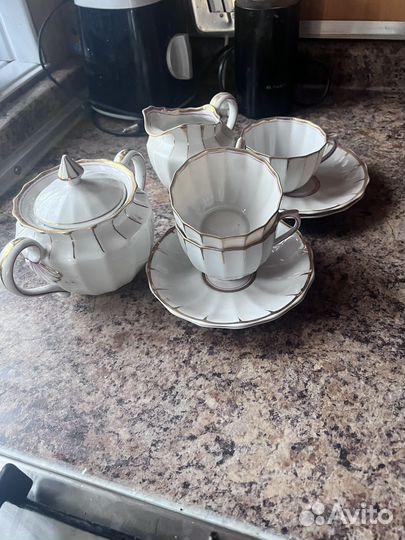 Сервиз чайный фафоровый (костяной)