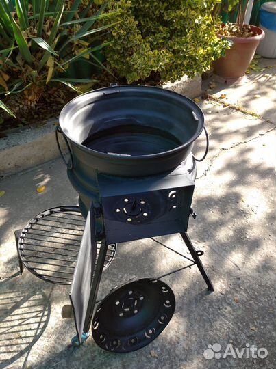 Мангал-барбекю с печью под казан