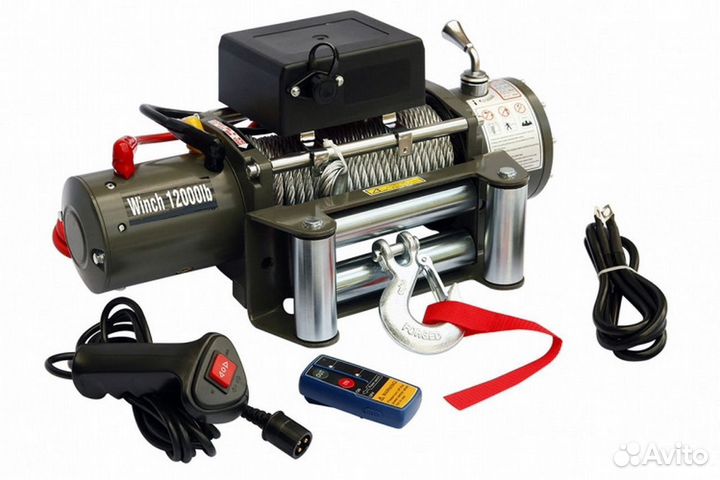Лебедка. 12v. Winch 12000LB. на 5,5 тонн. Новые