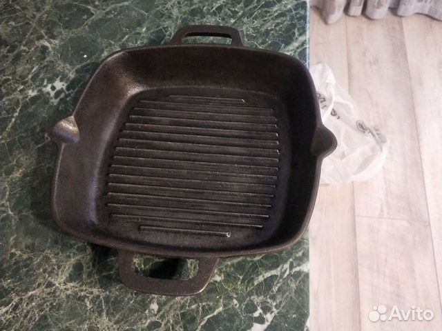 Чугунная сковорода гриль диаметр: 30 см
