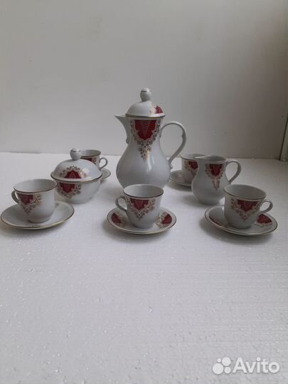 Кофейный сервиз на 5 персон Freiberger porzellan