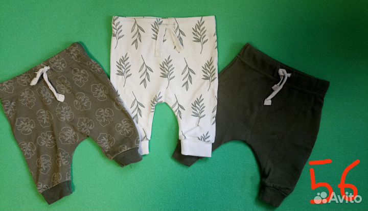 4 разных пакета одежды р.68,62, 56