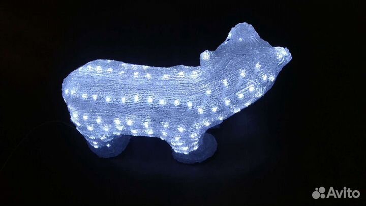 Акриловая светодиодная фигура Белый медведь
