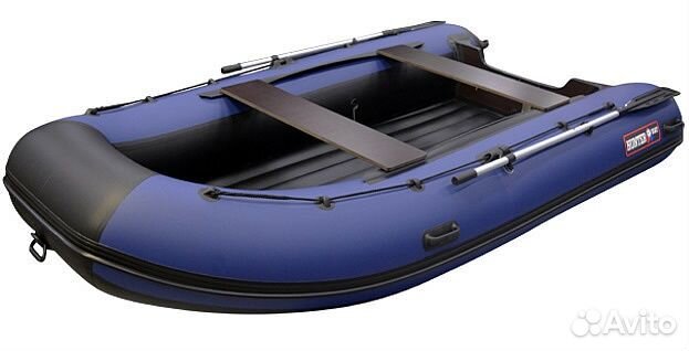 Лодка пвх хантер 360 А синий/чёрный