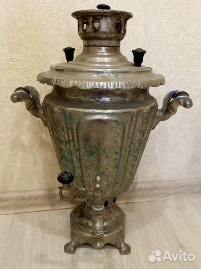 Самовар на дровах. гранная рюмка. тула. 1953