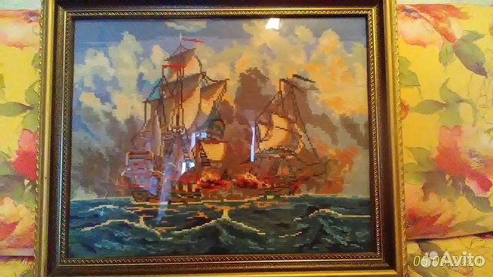 Картина вышитая крестиком, 