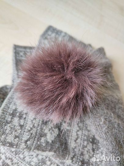 Комплект шапка и шарф шерсть