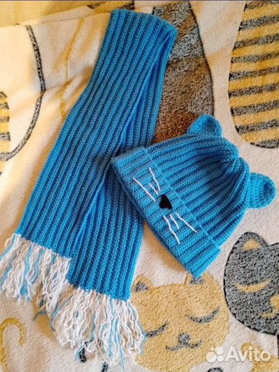 Шапка шарф ручной работы