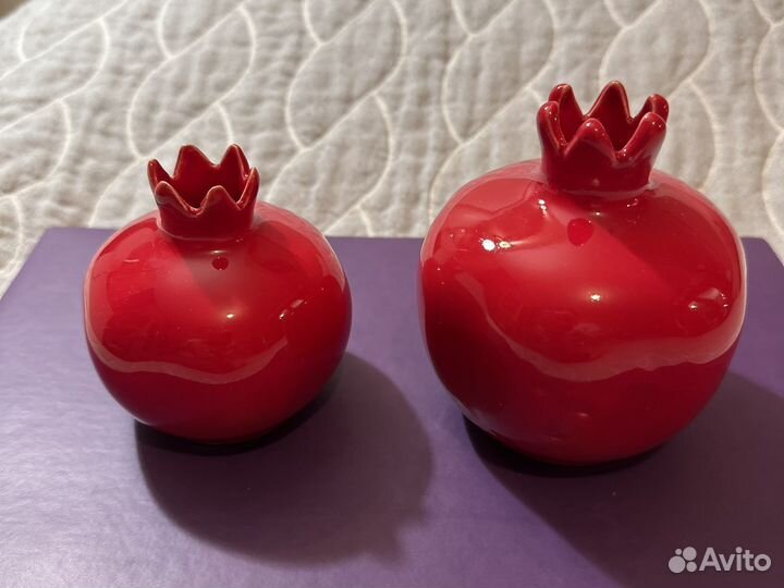 Ваза керамика Гранат красный ручн работа