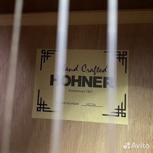 Гитара акустическая hohner hc 06 (с чехлом)