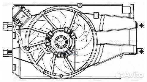 Мотор вентилятора на радиатор ваз 2190 15- +A/C