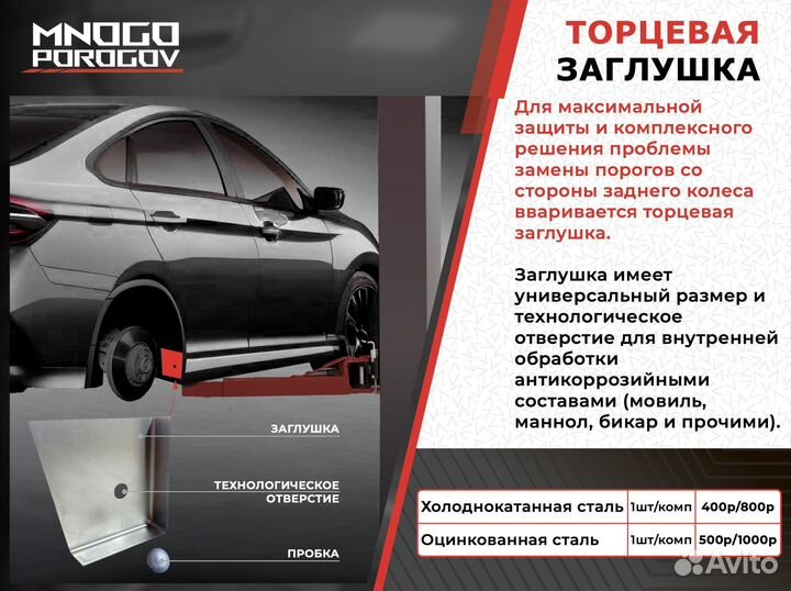 Порог ремотный на автомобиль Chevrolet Aveo (T250)