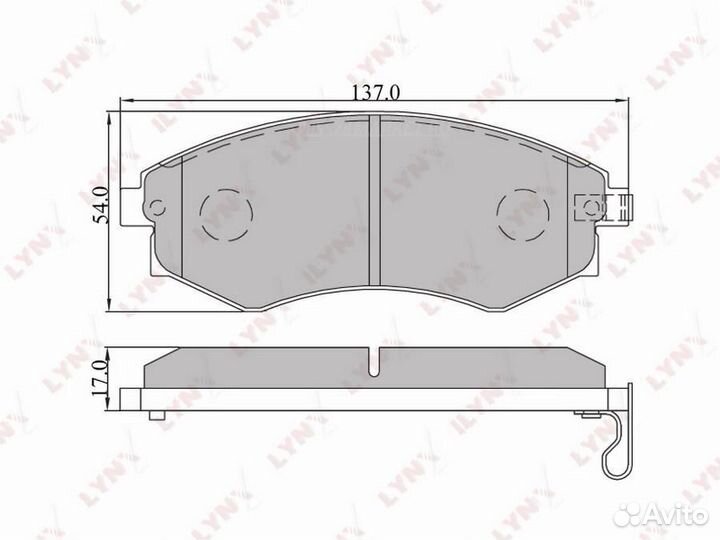 Lynxauto BD-3607 Колодки тормозные дисковые перед
