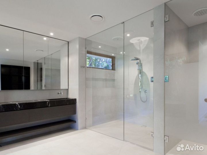 Ограждения для душа с прозрачным стеклом