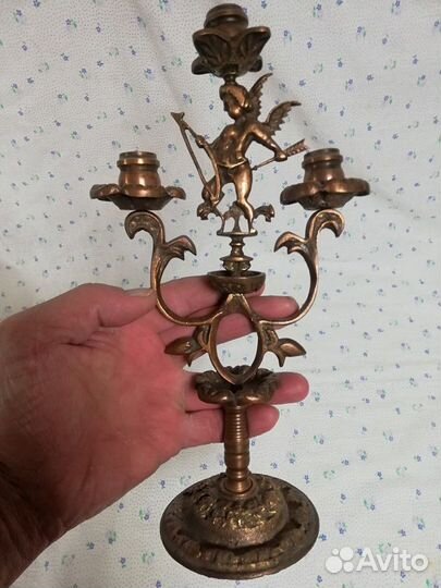 Красивый подсвечник Амур Купидон