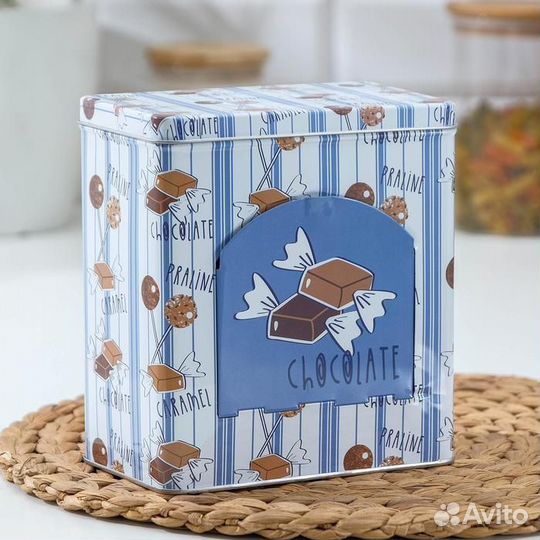 Банка для сыпучих продуктов «Шоколад», 169,517,5 с