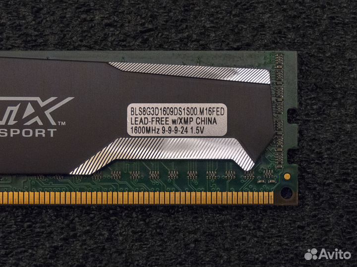 DDR3 2x8gb 1600mhz 2rank CL9-9-9-24 Ballistix