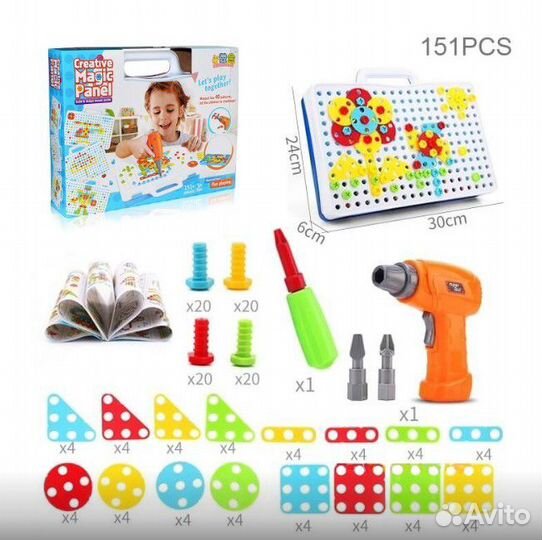 Конструктор Панель с шуруповертом Creative Magic P