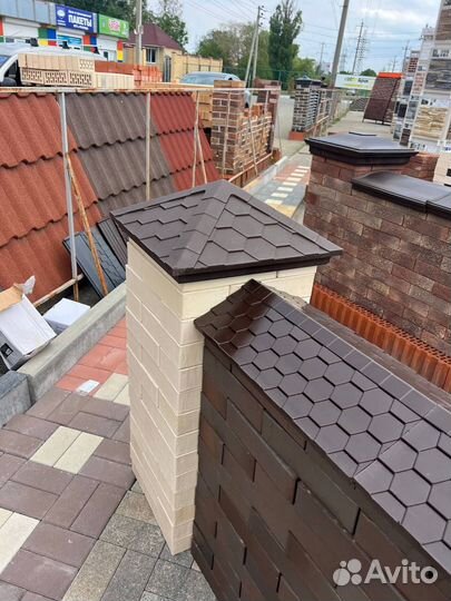 Колпаки на столбы забора