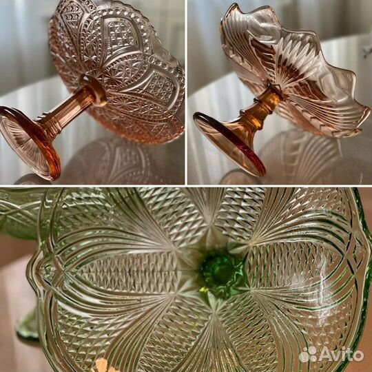 Ваза на ножке, конфетница. Винтаж