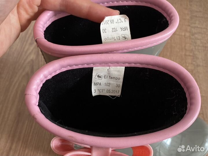 Резиновые сапожки размер 30