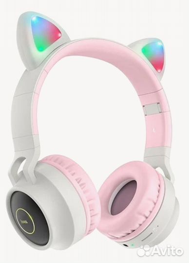 Наушники bluetooth hoco W27 Cat ear, grey