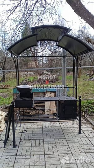 Мангал в стиле лофт