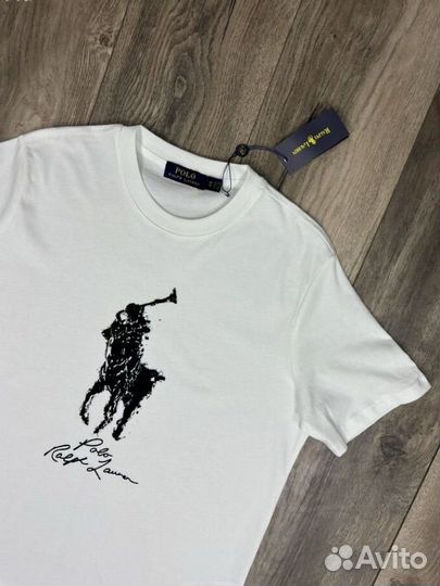 Мужская футболка Polo Ralph Lauren балая